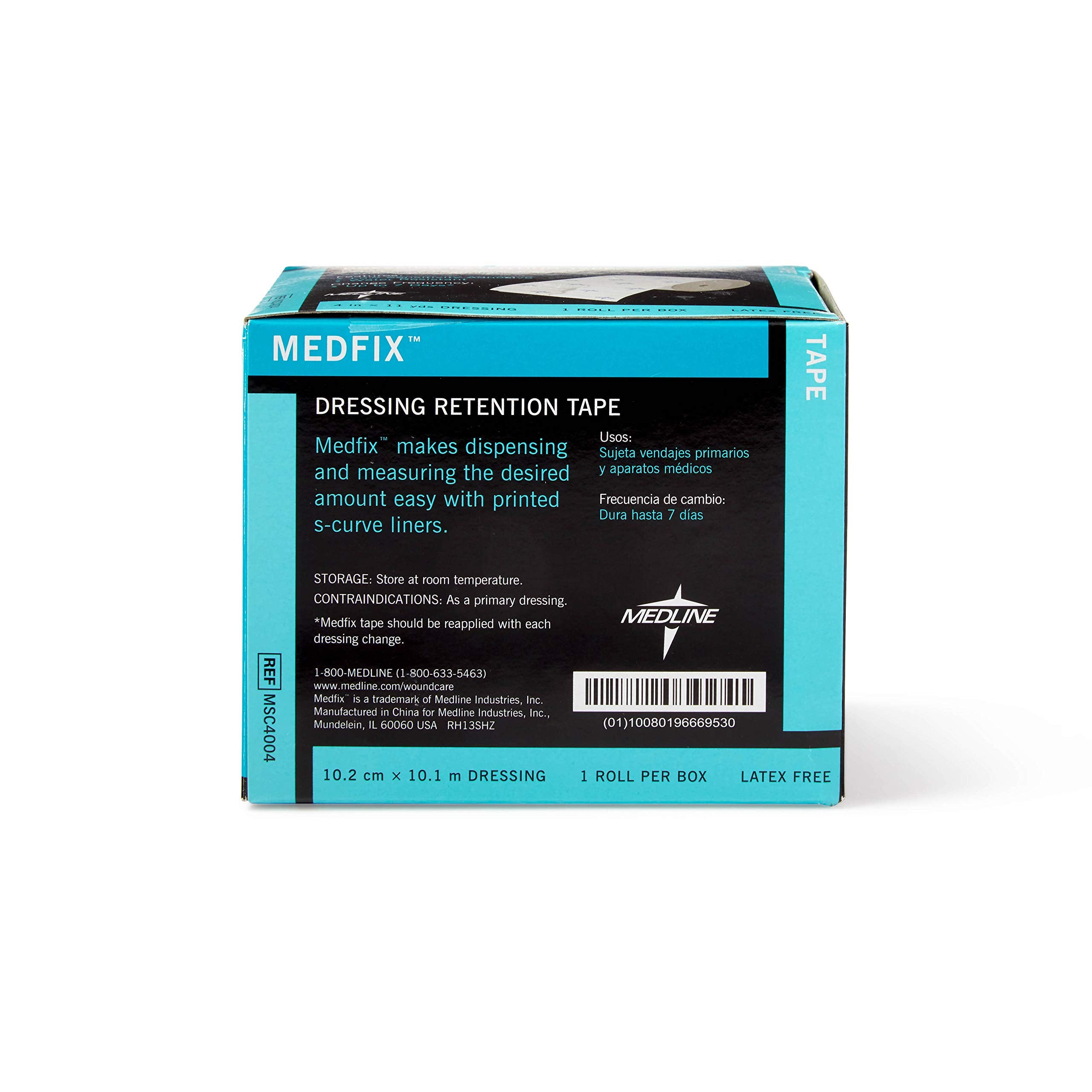Medline MedFix etiqueta y forro S-release abierto facilitando corte preciso y manejo