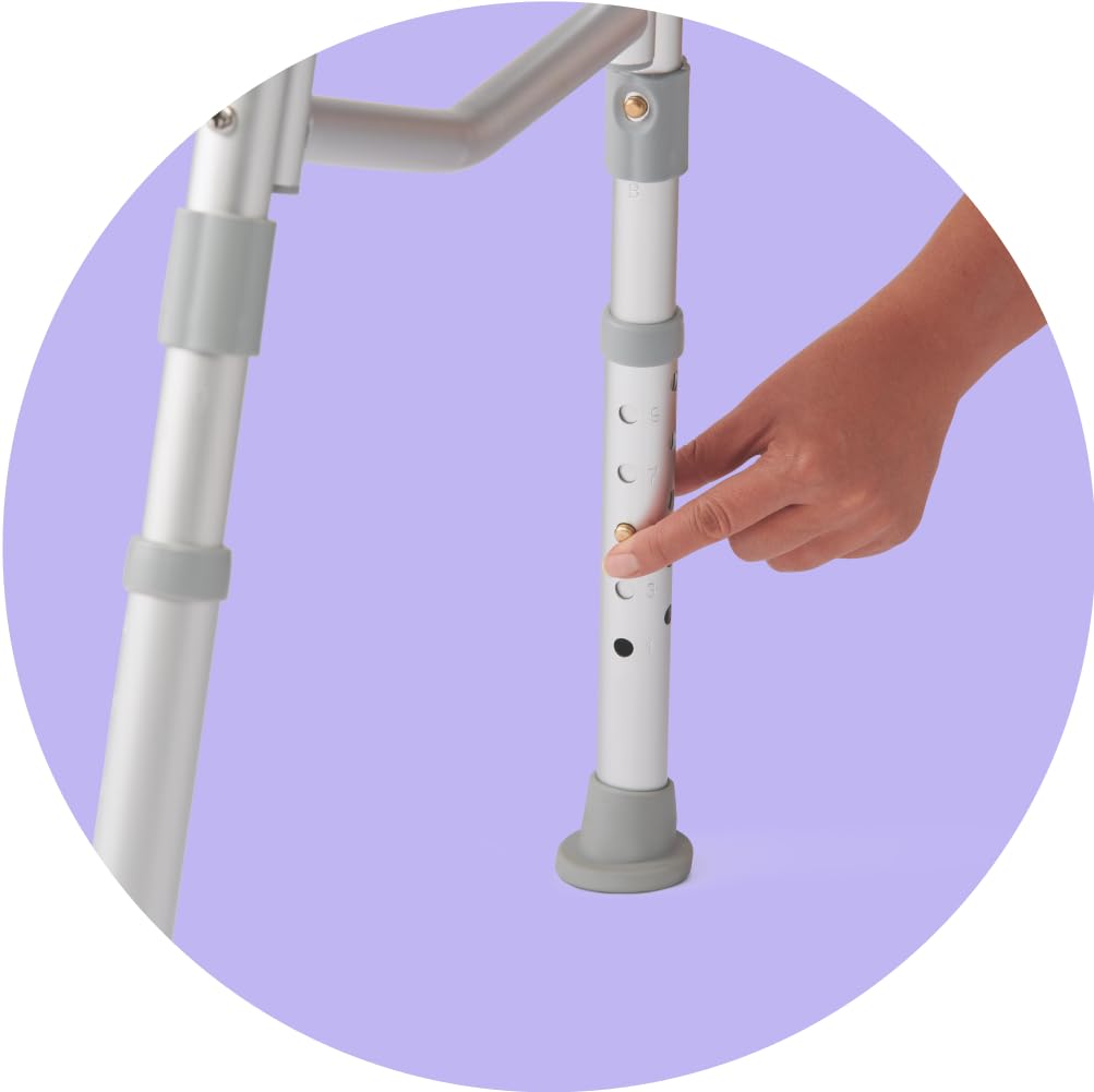 Medline detalle del respaldo reversible y brazo de apoyo para ayuda