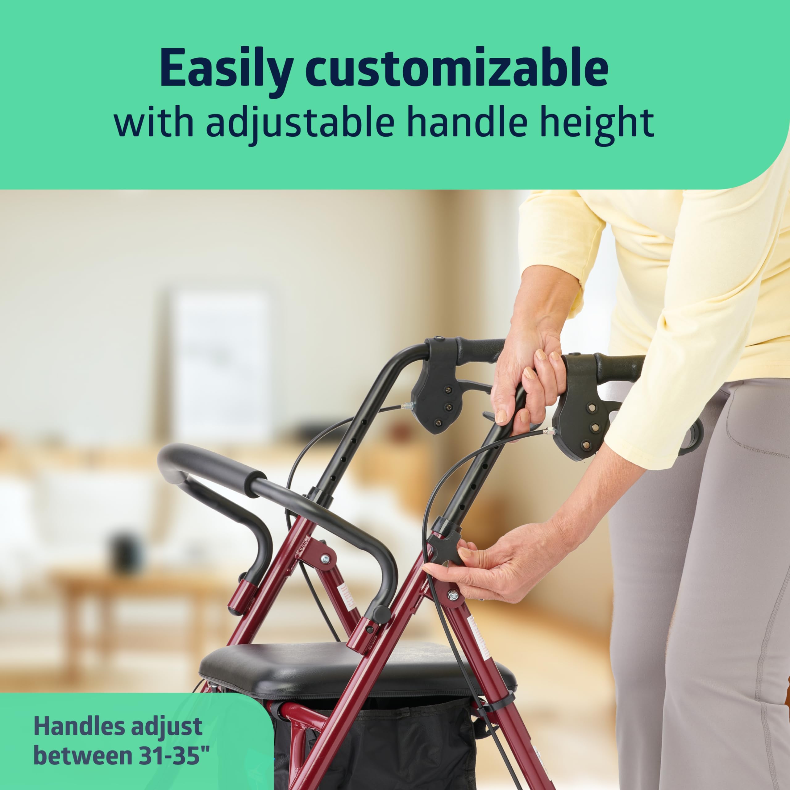 Medline manijas ajustables con freno ergonómico para un agarre seguro