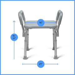 Medline primer plano de brazos acolchados que brindan confort y apoyo
