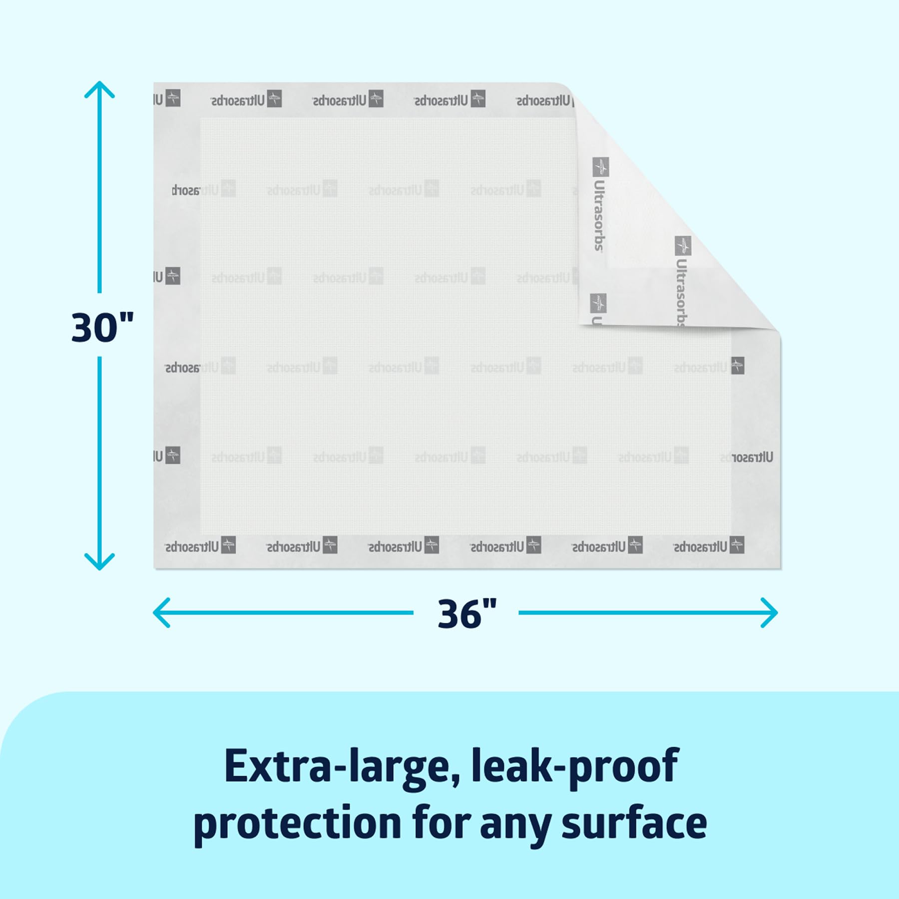 Medline primer plano del núcleo acolchado que mejora absorción y confort