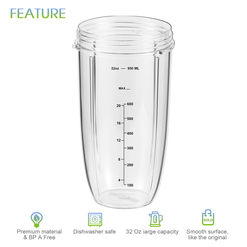 MEET JUICE comparación de tamaño 32oz junto a una botella para referencia visual
