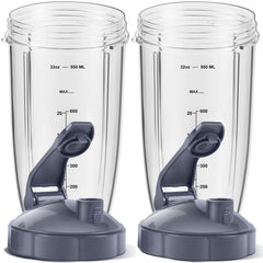 MEET JUICE vista frontal de los vasos 32oz mostrando compatibilidad y portabilidad