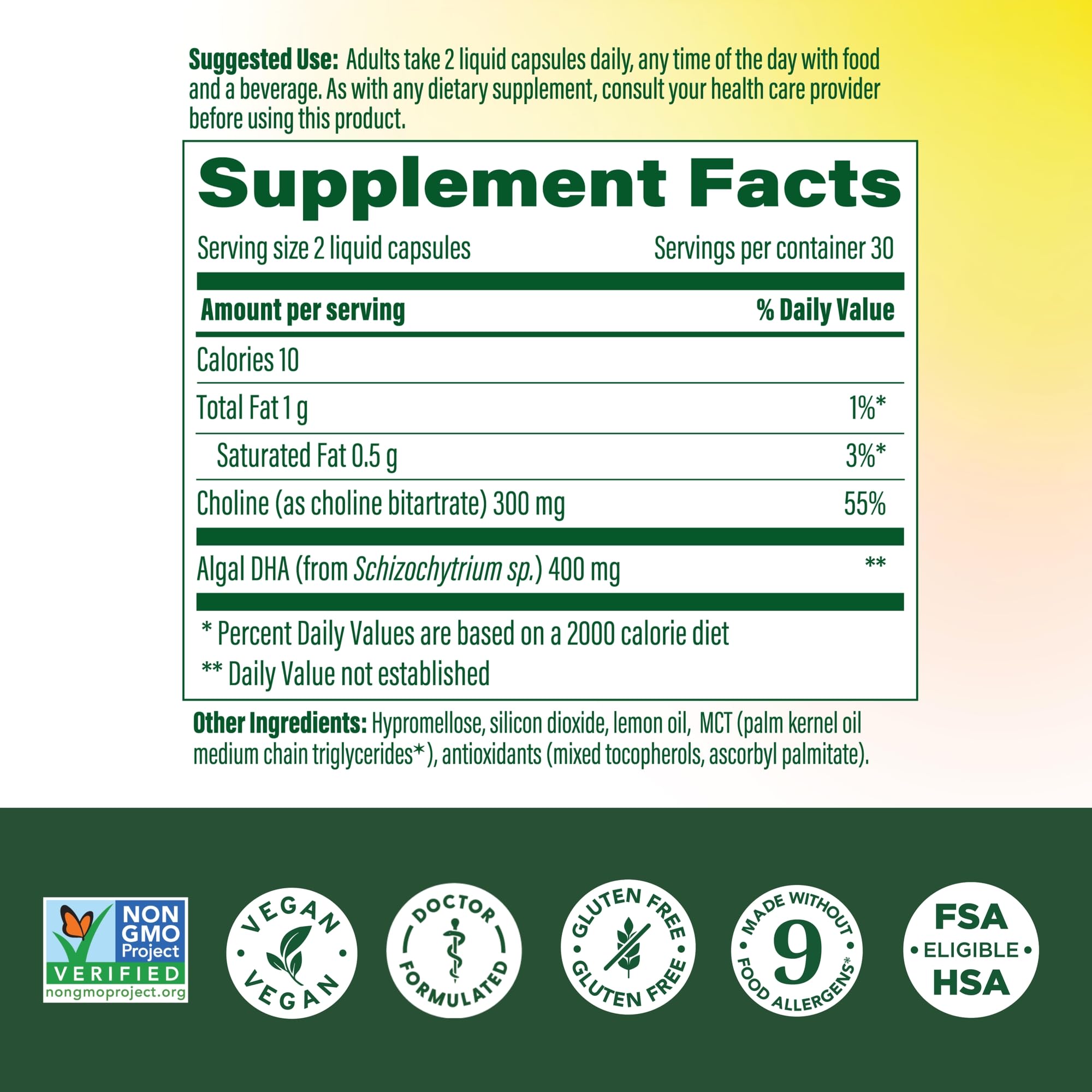 MegaFood frasco abierto con cápsulas dispuestas para visualización del producto