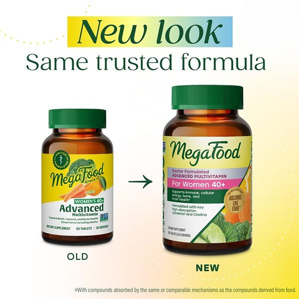MegaFood tabletas vistas de cerca que muestran tamaño y acabado