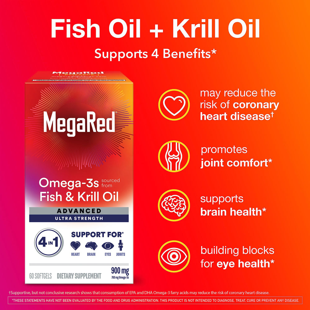 MegaRed softgel close-up showing smooth texture and clear oil benefit