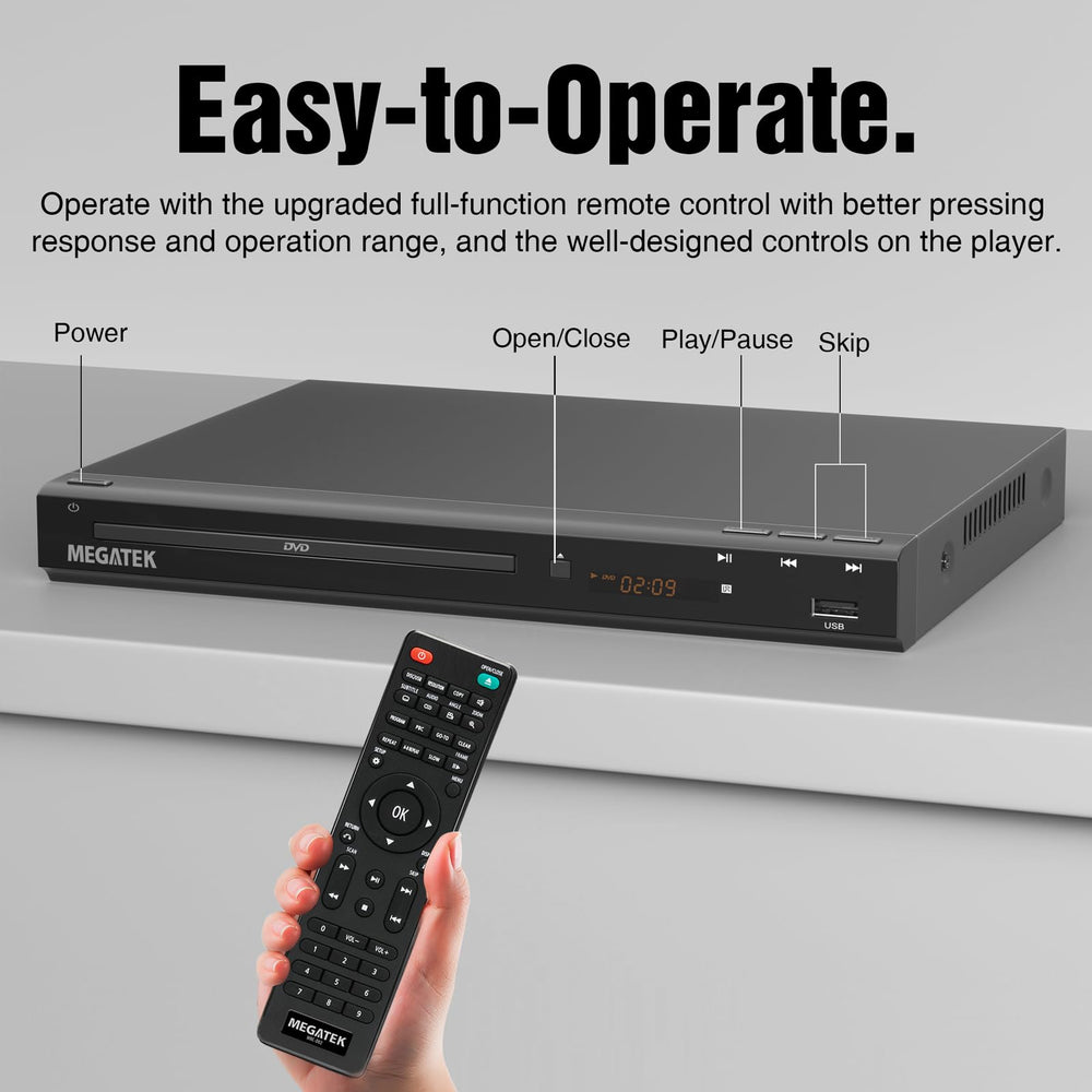 MEGATEK reproducidor conectado a televisor Full HD beneficiando imagen