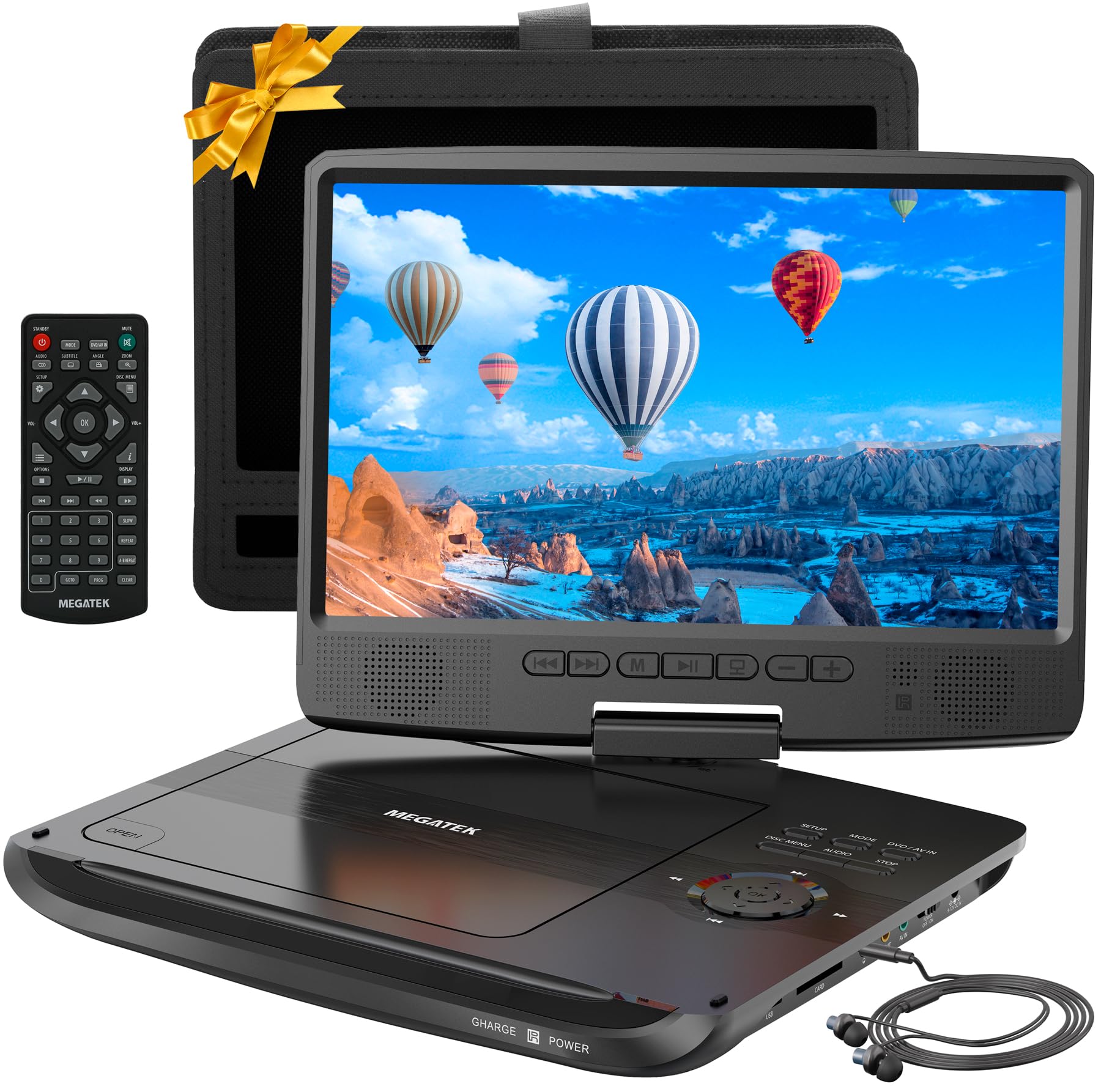 MEGATEK vista frontal pantalla 10.5" con imagen nítida y accesible