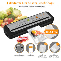 MEGAWISE kit con 10 bolsas incluidas inicio rápido y conservación inmediata