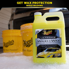 Meguiar's etiqueta con instrucciones y beneficios claros visibles