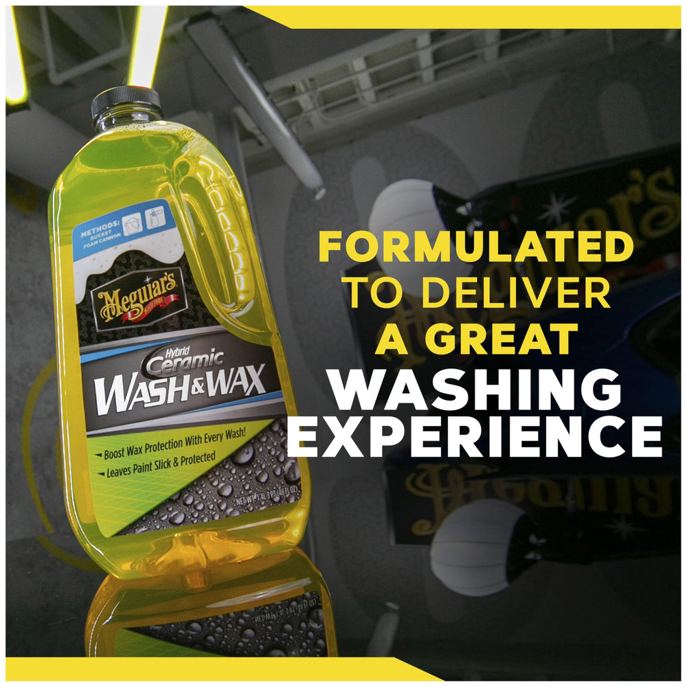Meguiar's etiqueta con instrucciones de dilución y recomendaciones de uso claras