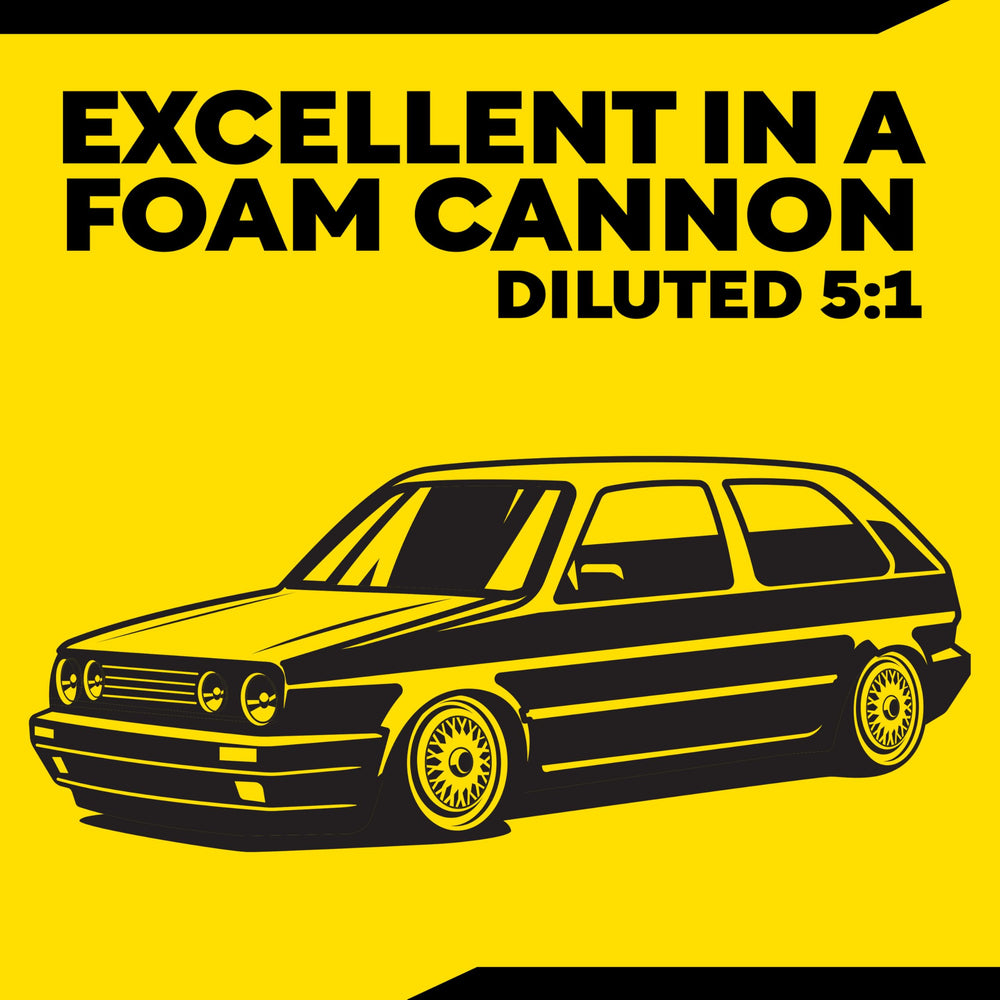 Meguiar's aplicación con foam cannon creando espuma abundante y uniforme