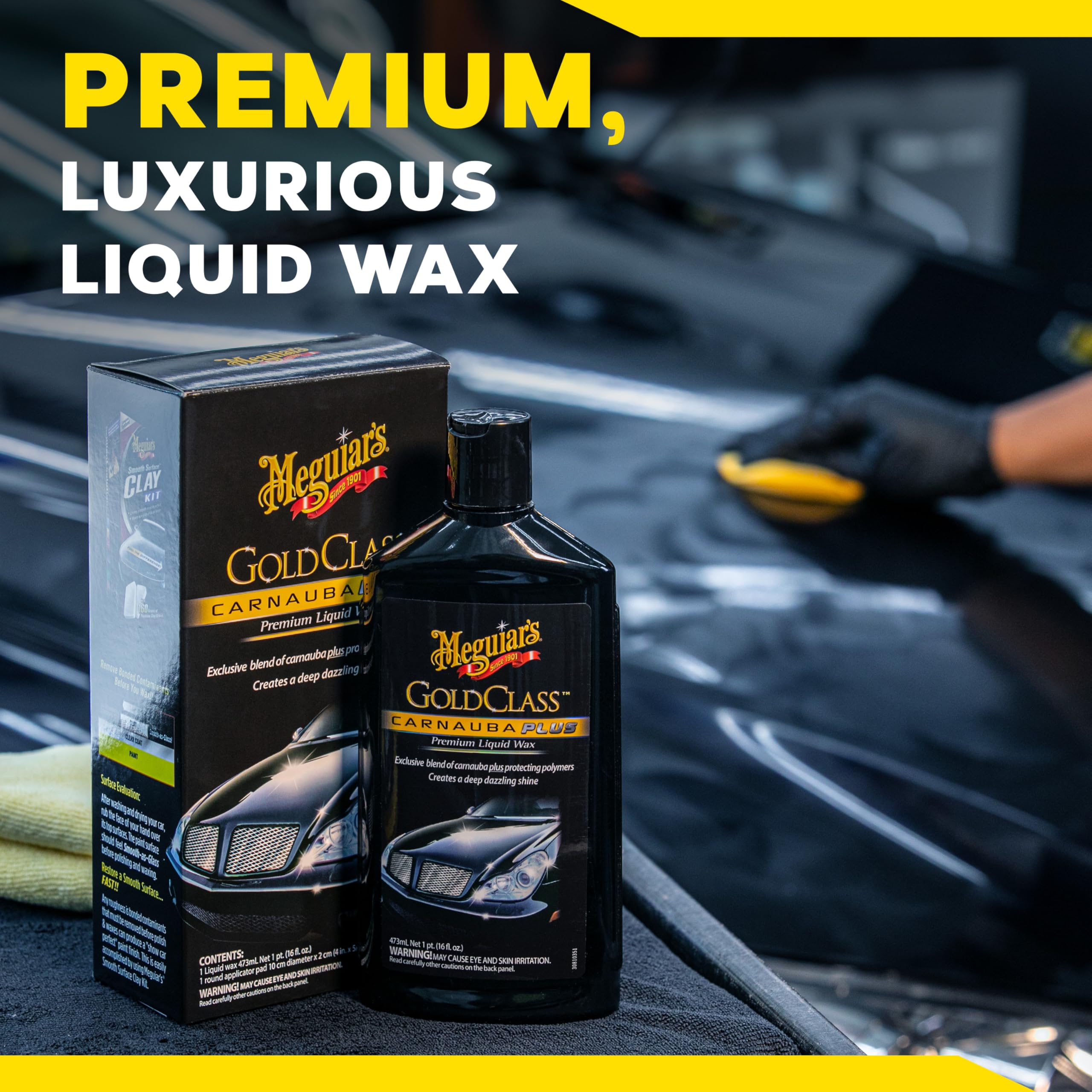 Meguiar's kit completo sobre mesa mostrando contenido listo para usar