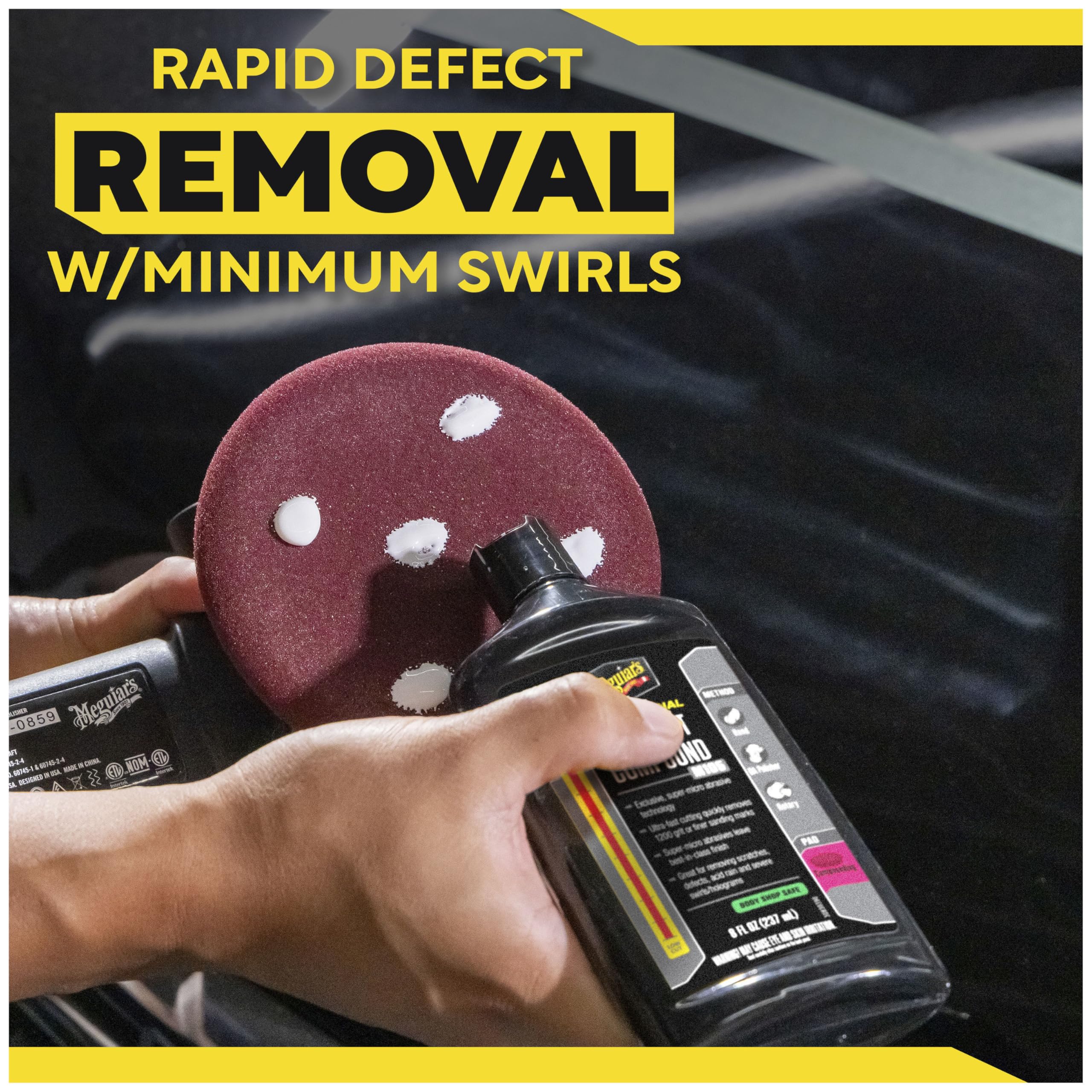 Meguiar's uso en taller profesional para retoques y restauración de pintura