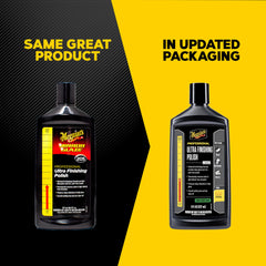 Meguiar's M205 textura cremosa en primer plano que facilita aplicación controlada