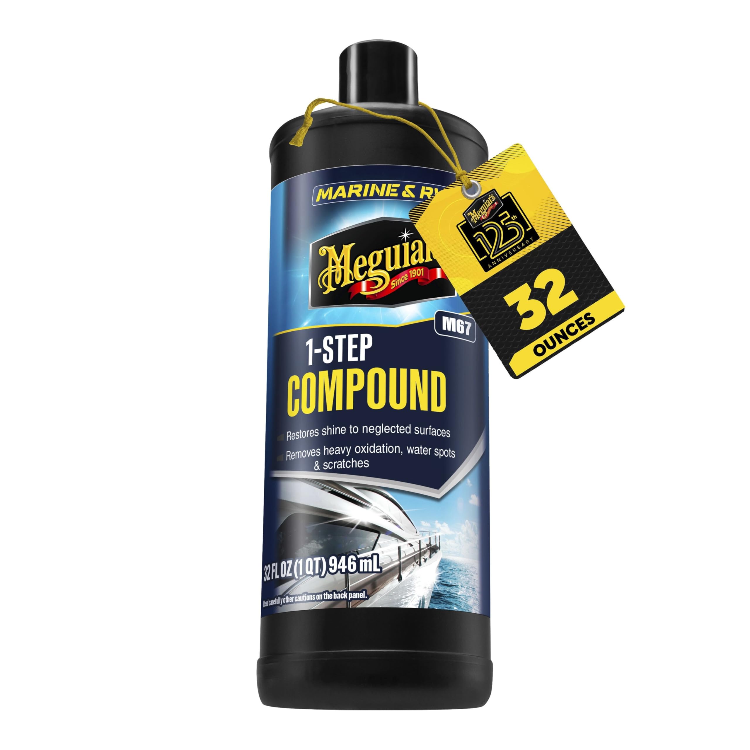 Meguiar's M67 frente de envase mostrando diseño y tamaño, ideal para renovación