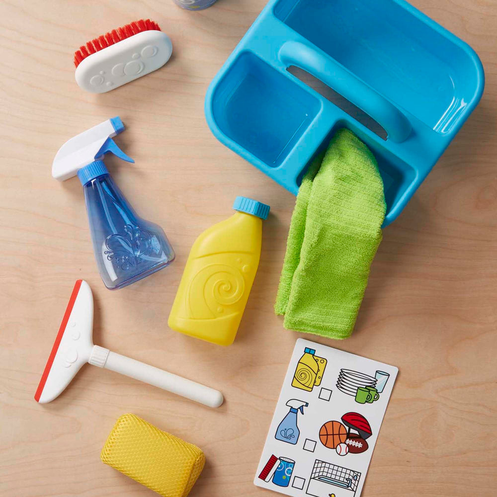 Melissa & Doug caddy abierto mostrando orden y almacenamiento interior