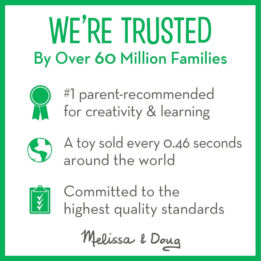 Melissa & Doug caja de almacenamiento con todas las piezas dentro, facilita orden y transporte