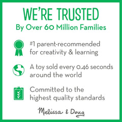 Melissa & Doug caja de almacenamiento con todas las piezas dentro, facilita orden y transporte