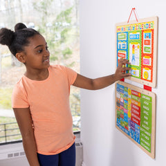 Melissa & Doug imanes variados en primer plano, aprendizaje táctil y vocabulario