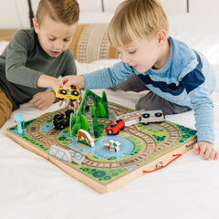 Melissa & Doug vagon de madera detalle del imán, facilita agarre y unión