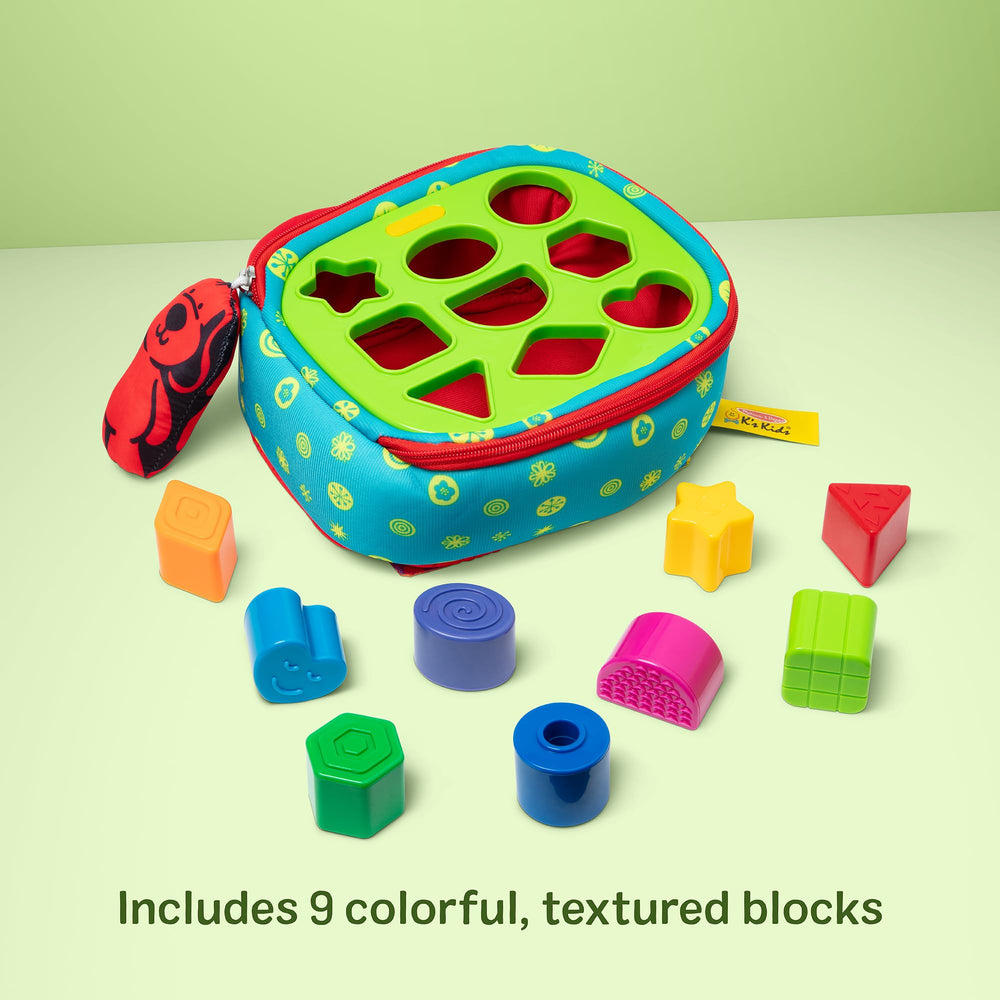 Melissa & Doug fabric flap crinkle close-up showing discovery feature that rewards touch