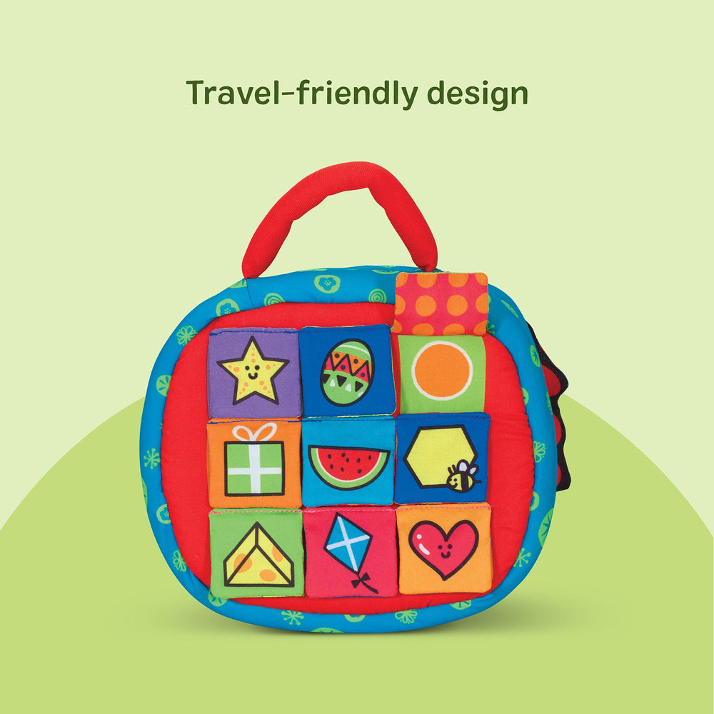 Melissa & Doug zipper and handle detail demonstrating secure closure and easy toddler carry