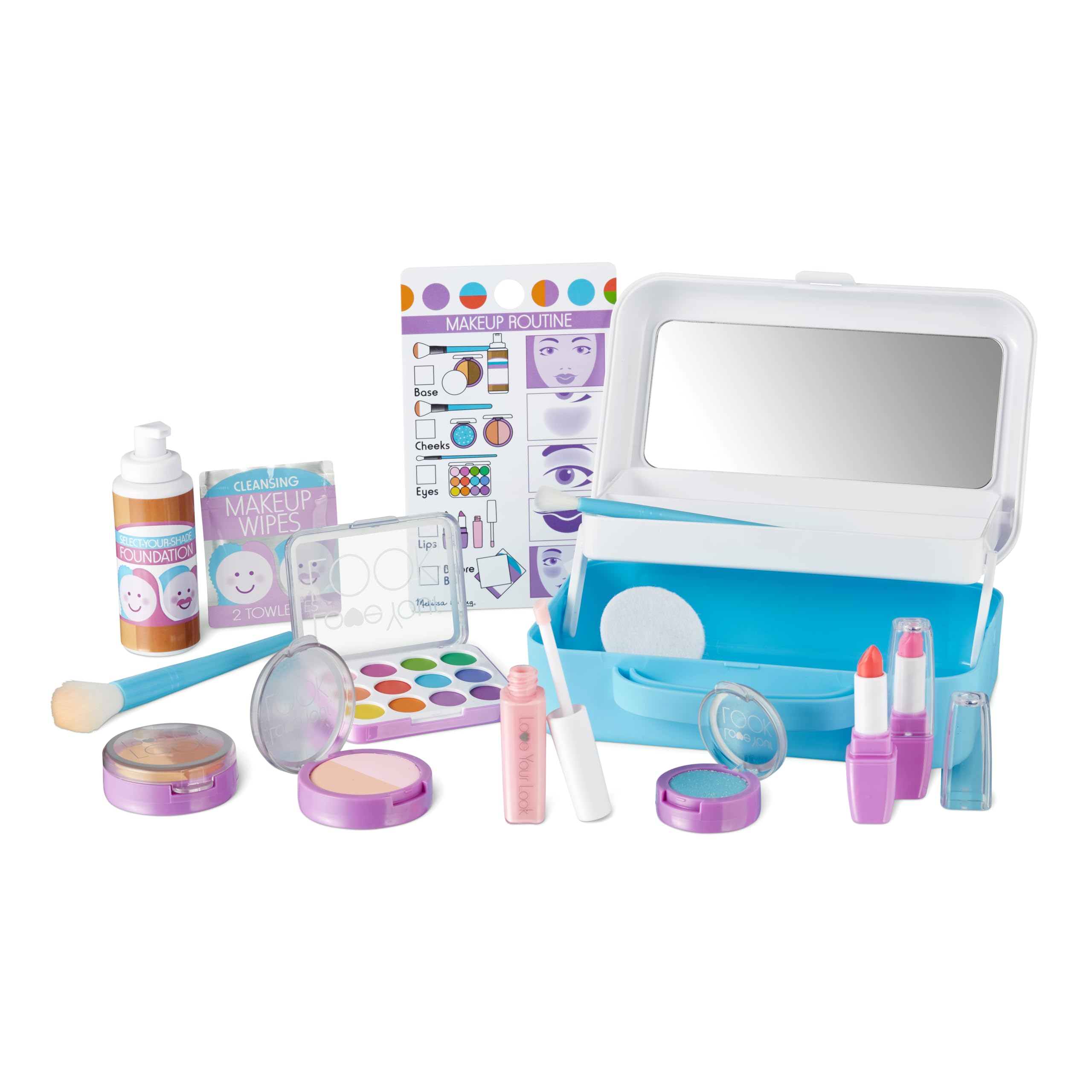 Melissa & Doug front view of closed makeup case showing portability and storage benefit