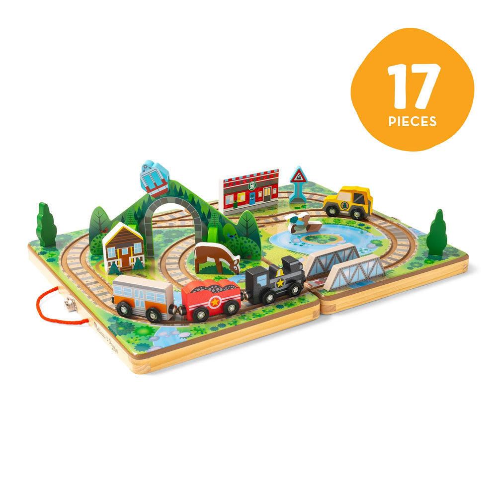 Melissa & Doug asa integrada del estuche, permite llevar el juego cómodamente