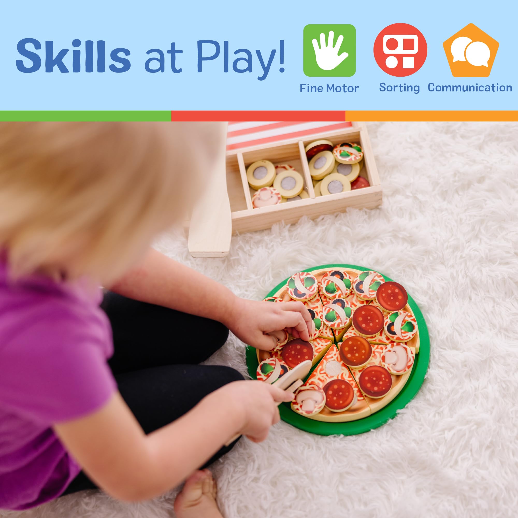 Melissa & Doug bandeja que sirve como caja de almacenamiento, orden y transporte