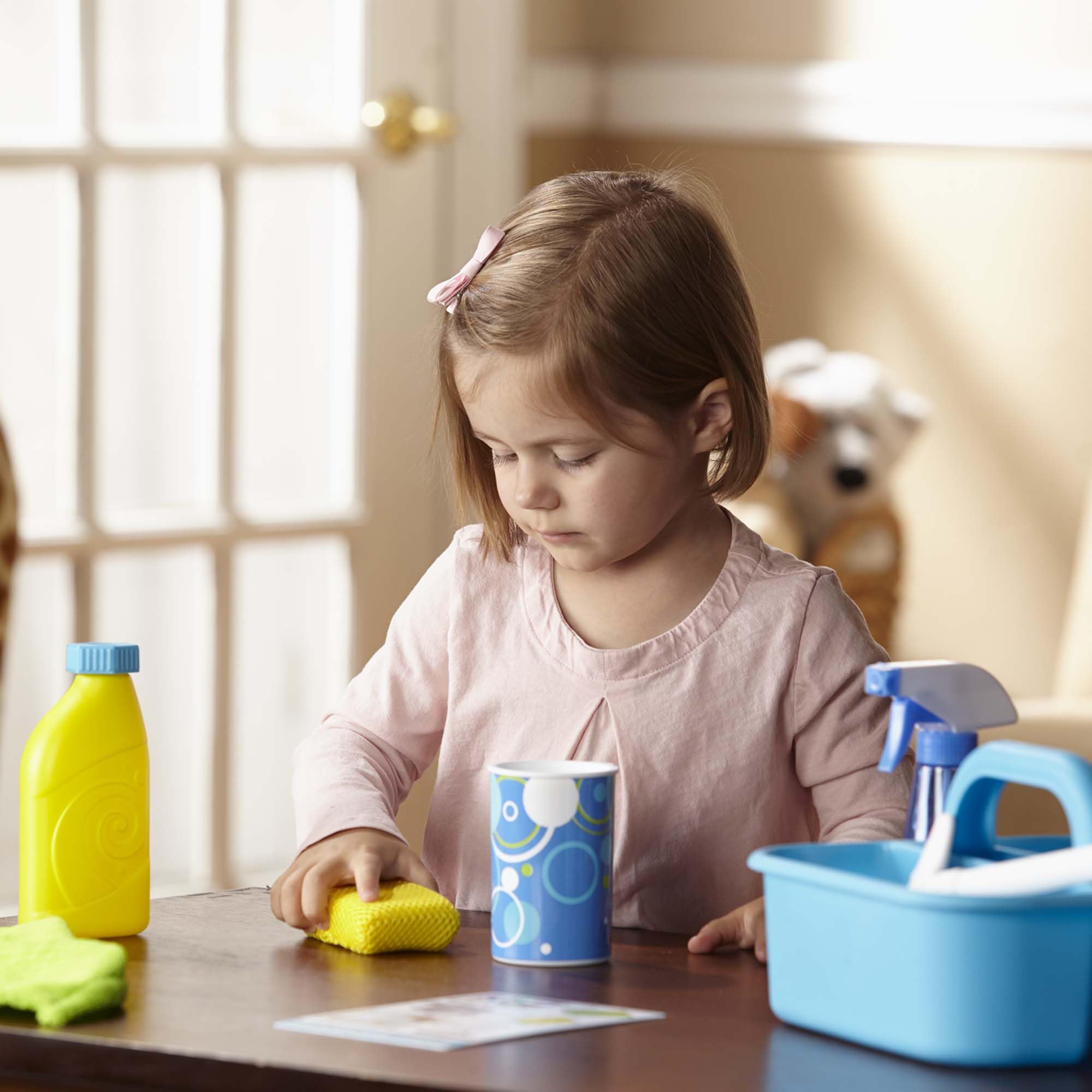 Melissa & Doug raspador de goma primer plano, limpia superficies sin riesgos