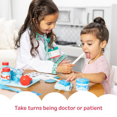 Melissa & Doug tensiómetro en primer plano para juego de diagnóstico