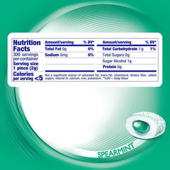 Close-up of a Mentos spearmint gum piece texture highlighting smooth chewability