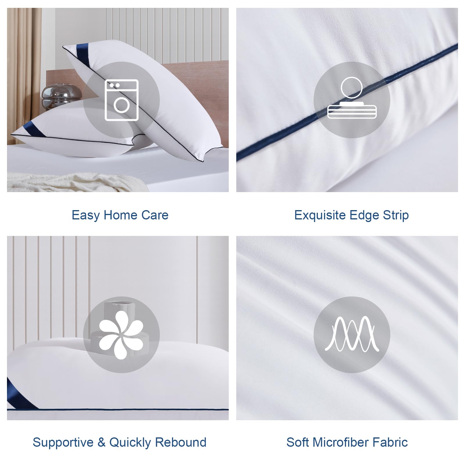 Meoflaw almohadas en cama ocupada, soporte cómodo para dormir