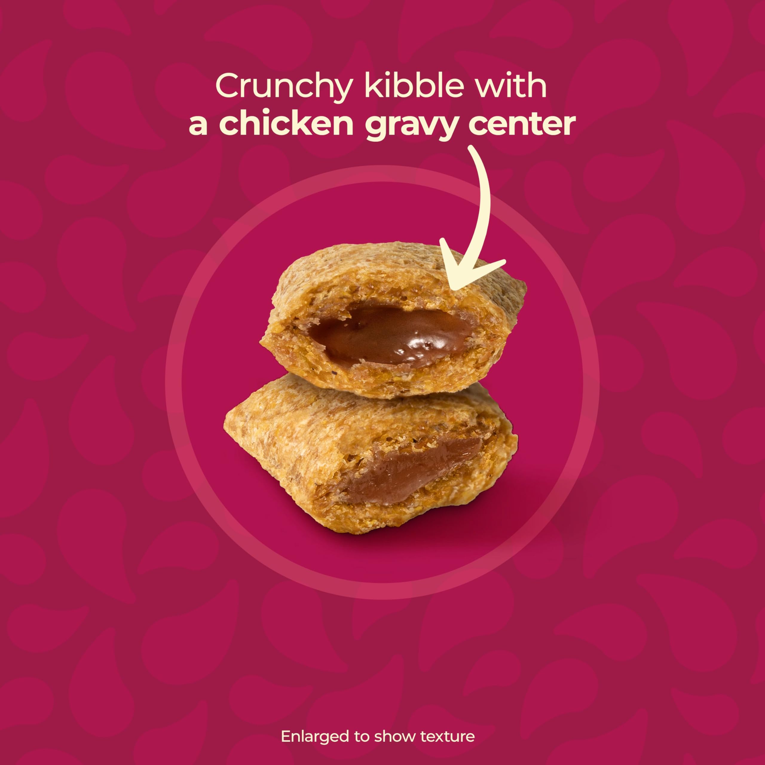 Meow Mix bolsitas de gravy visibles en la croqueta para mayor jugosidad