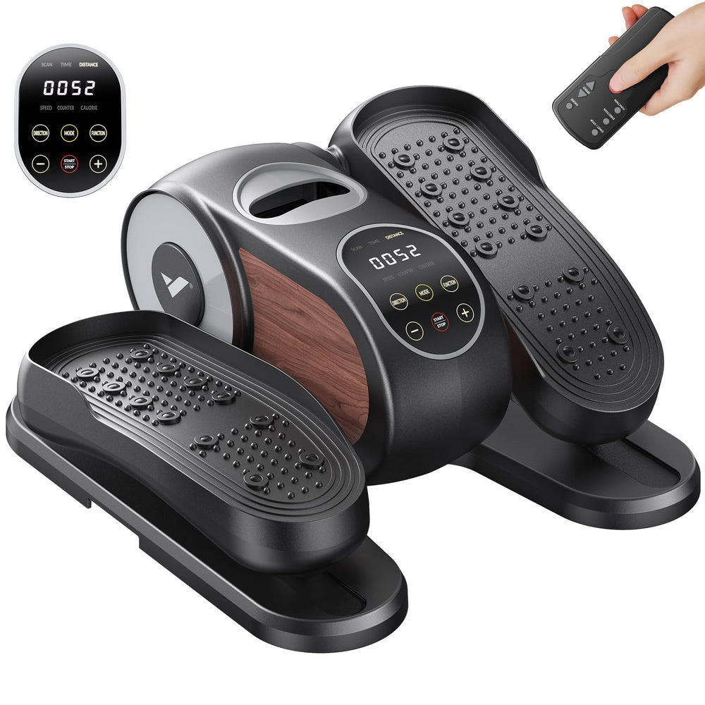 MERACH vista frontal de la elíptica compacta para ejercicio sentado y ahorro de espacio