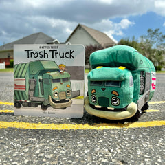 MerryMakers Trash Truck en uso con niño fomentando juego imaginativo seguro