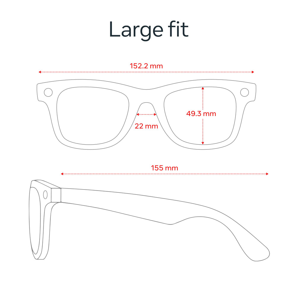 Meta Ray-Ban estuche cargador abierto extendiendo batería hasta 48 horas