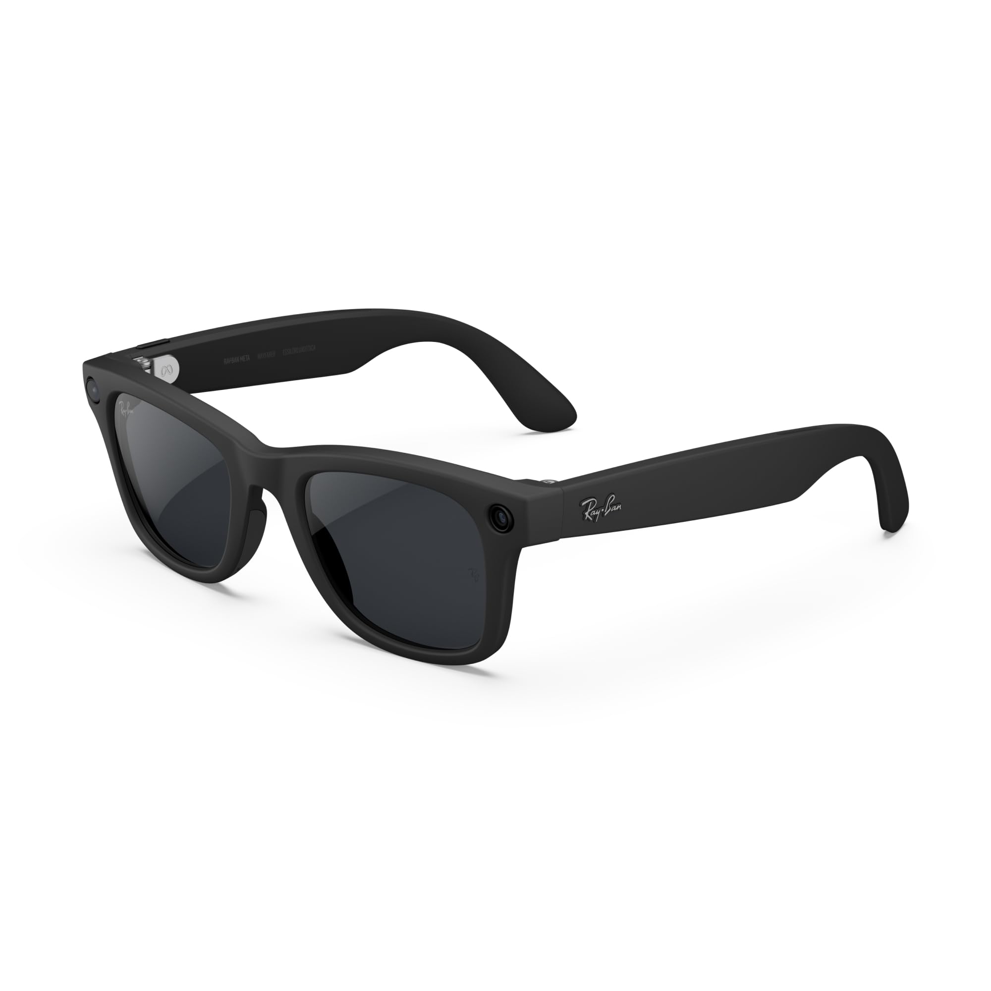 Meta Ray‑Ban frontal en matte black mostrando diseño Wayfarer y estilo atemporal