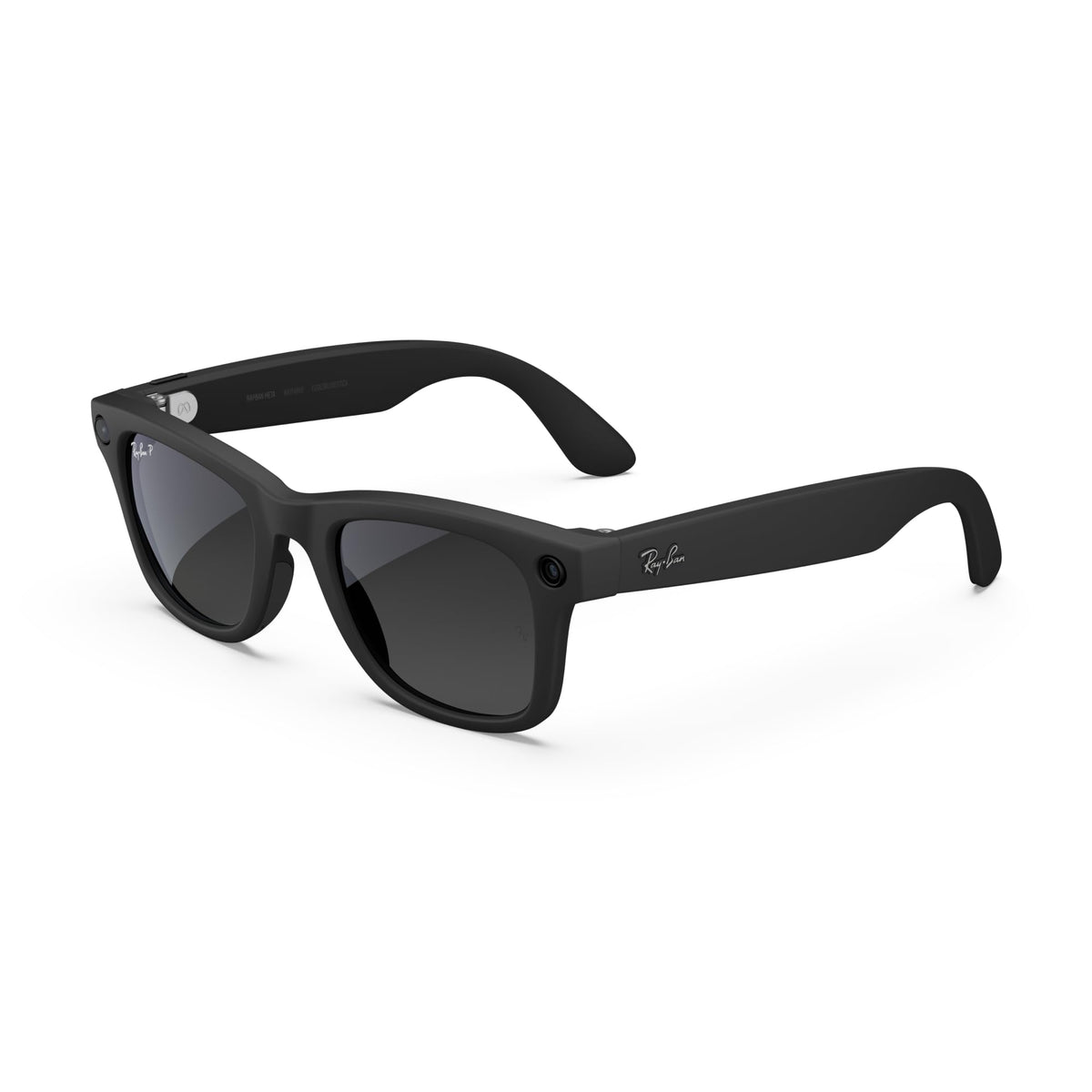 Meta Ray-Ban vista frontal del armazón Wayfarer con acabado negro y elegancia moderna