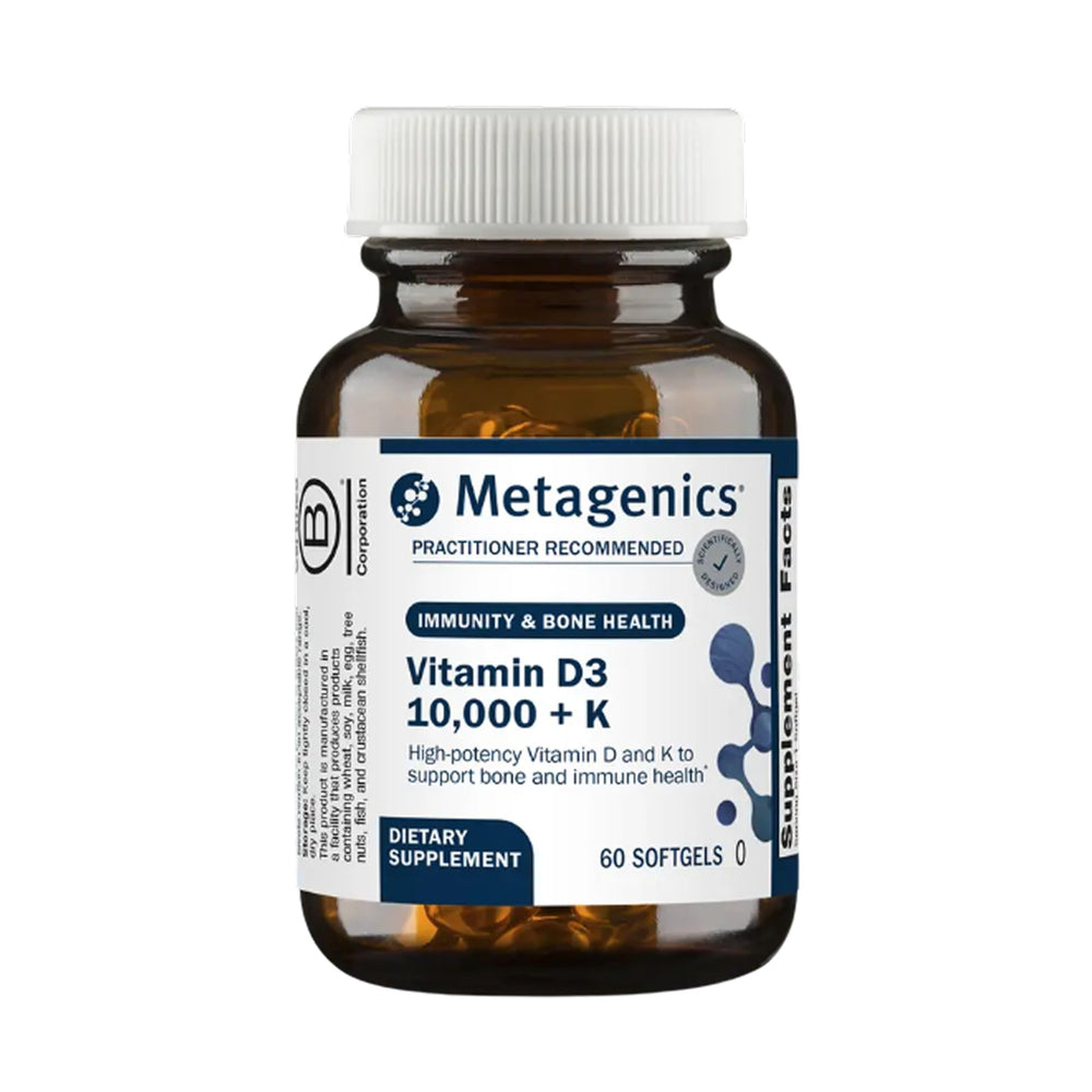 Metagenics frontal del envase mostrando 60 softgels y claridad de uso