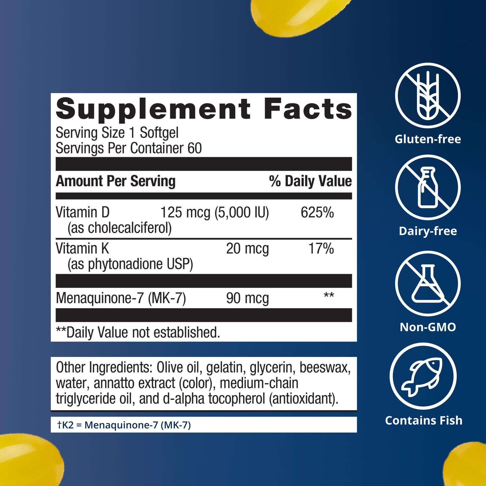 Metagenics etiqueta con información nutricional y dosis