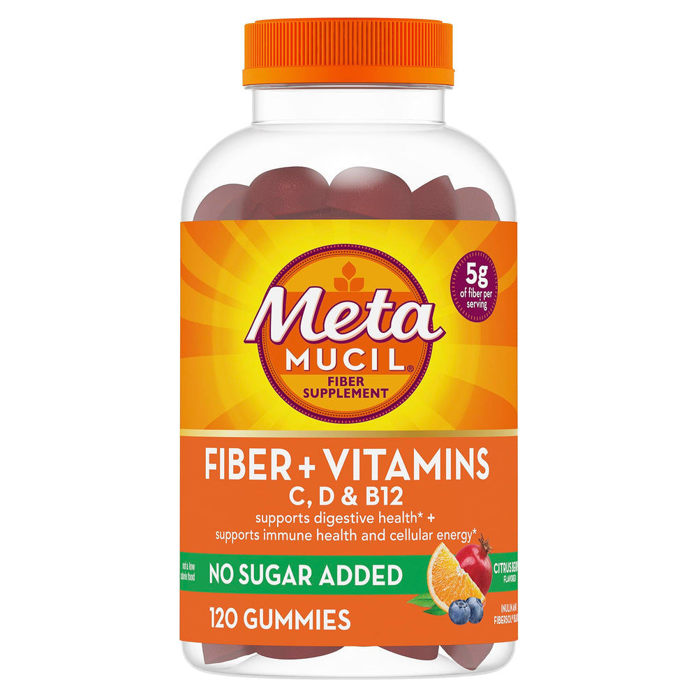 Metamucil frente del empaque mostrando envase y beneficios visibles