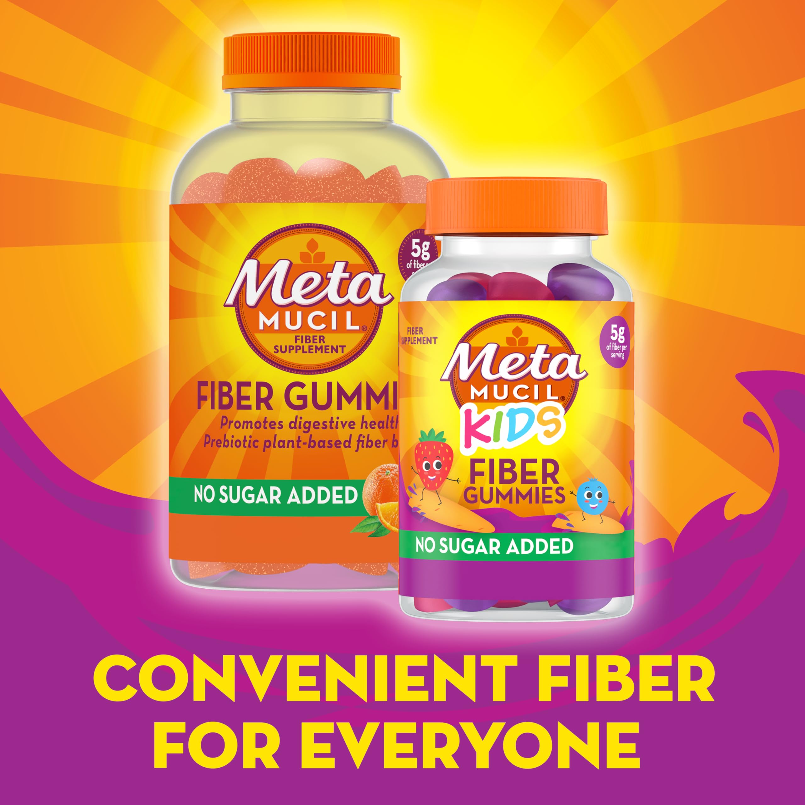 Visión de ingredientes plant-based en Metamucil resaltando prebióticos