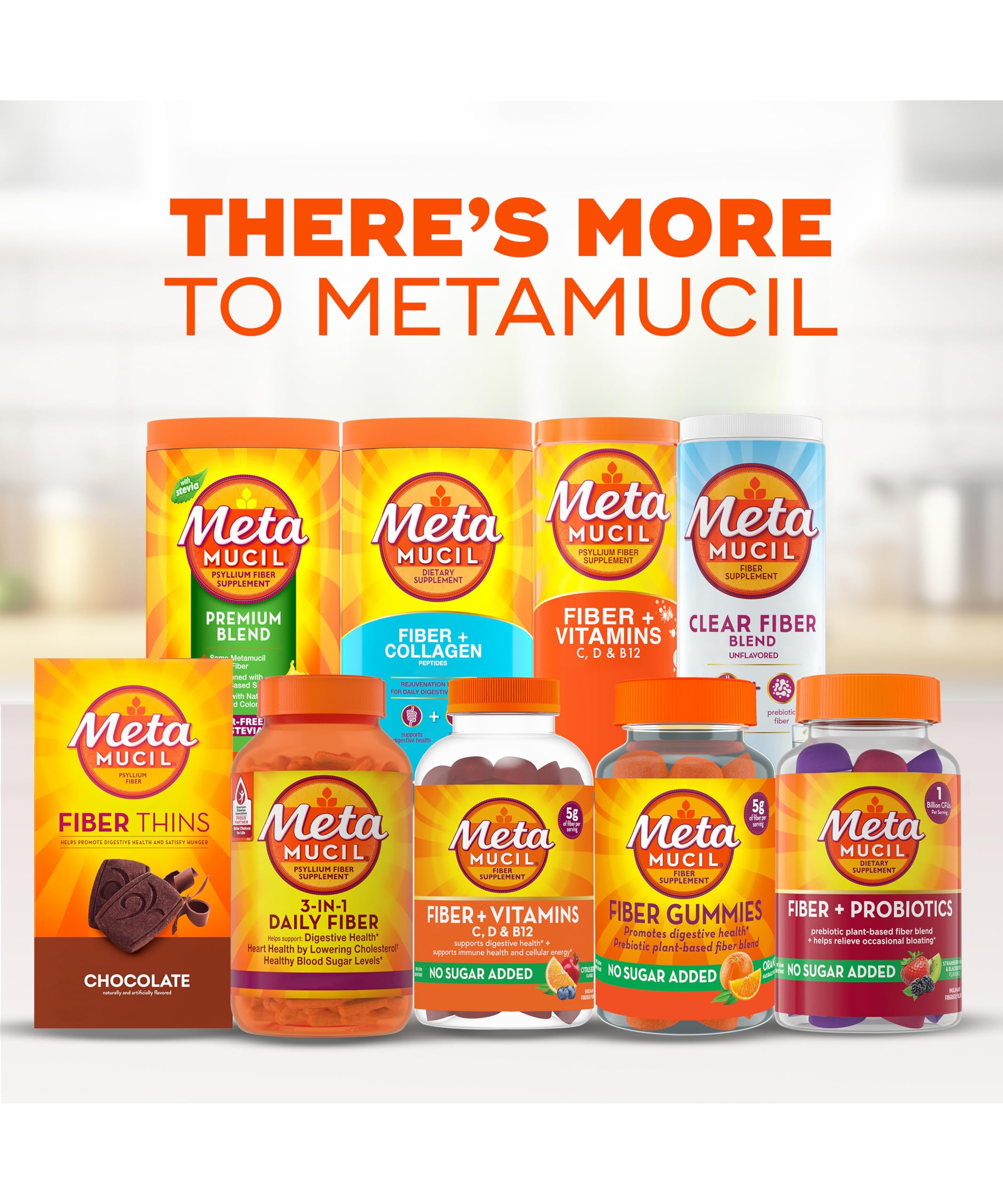 Metamucil ingredientes primarios Inulina y Fibersol resaltados claramente