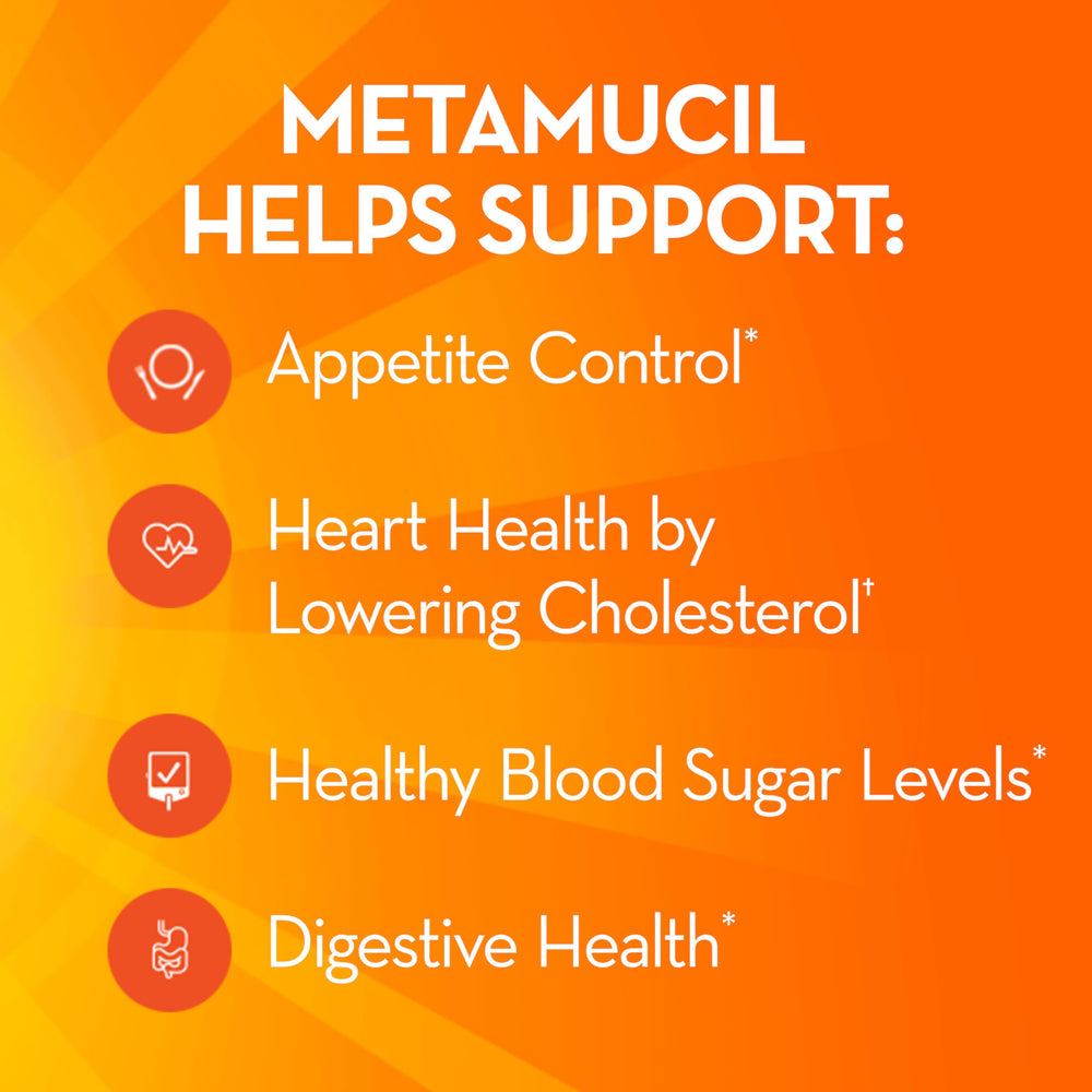 Metamucil polvo de psyllium textura cercana para mezclar fácilmente