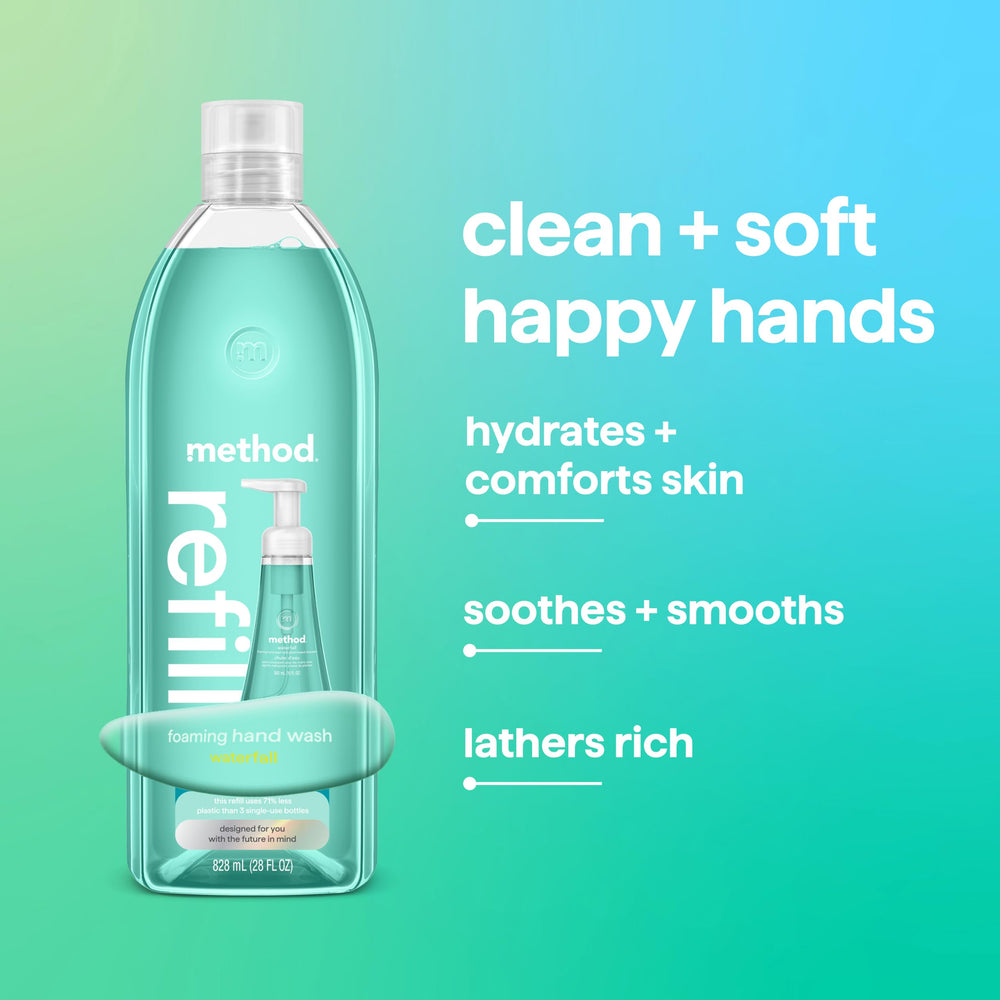method cuatro botellas agrupadas en cocina para ahorro y menor plástico
