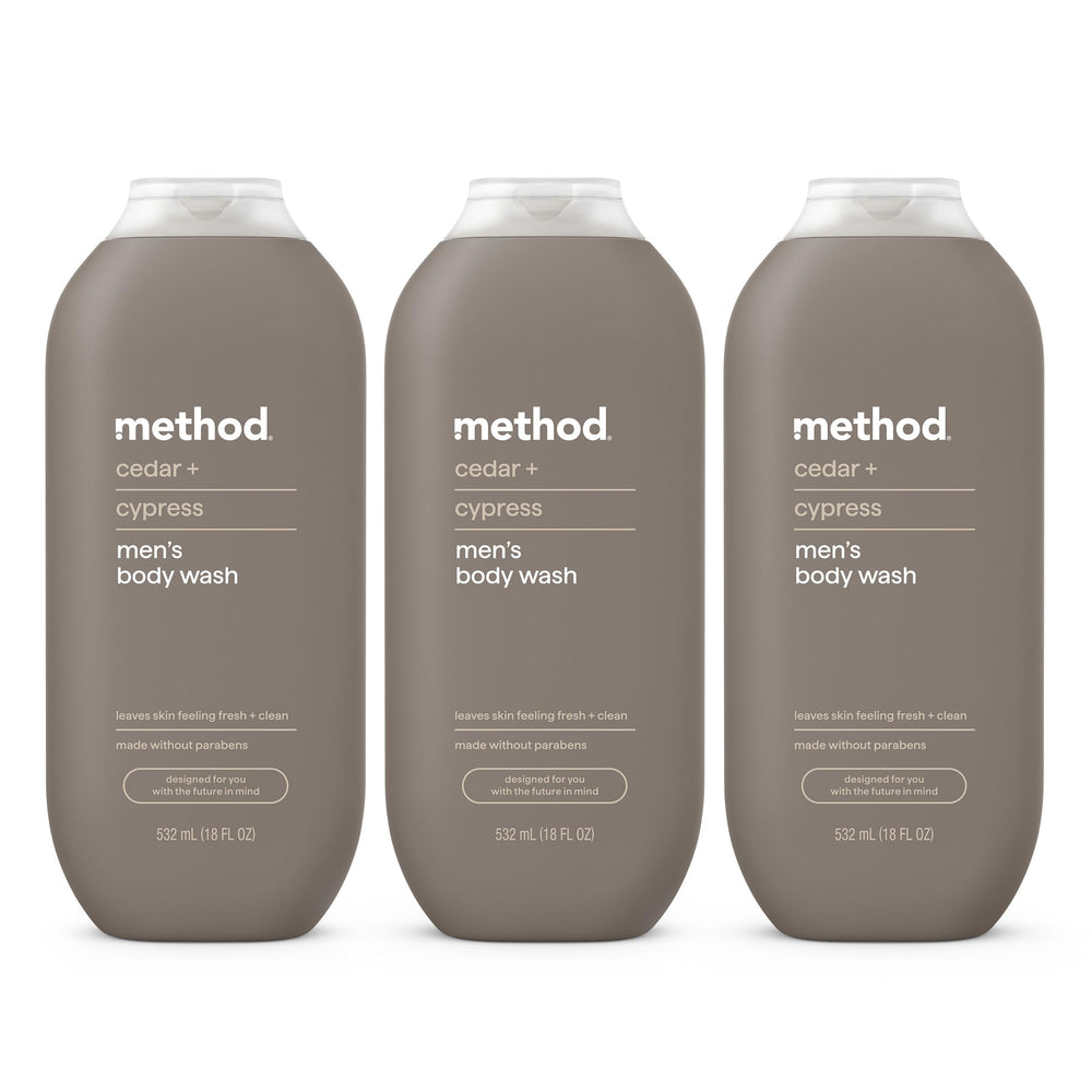 Method frente del envase mostrando diseño y volumen, limpieza eficaz