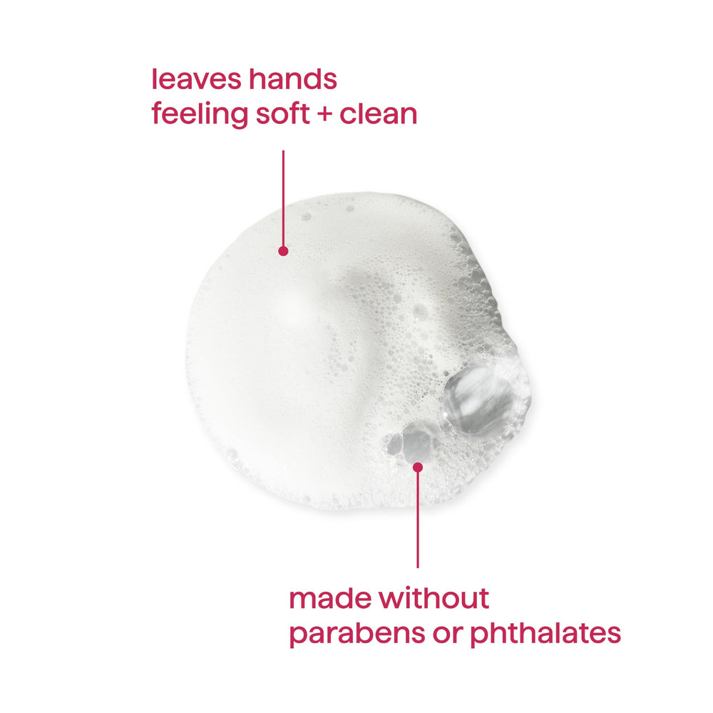 method espuma cremosa en mano que evidencia limpieza suave