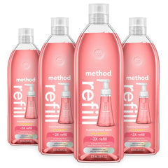 method recarga frontal pomelo rosa presentando el envase sostenible